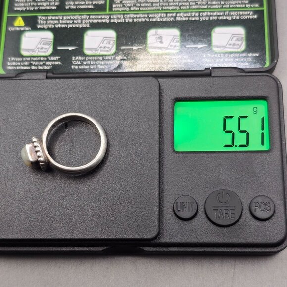 Retired Silpada Button Frame Mother of Pearl Ring Sterling Silver Size 7 - Picture 12 of 13